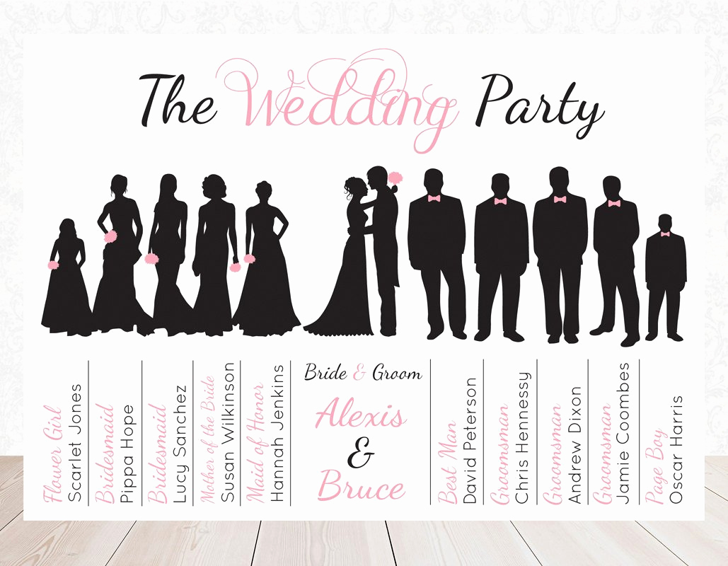 Meet the bridal party template